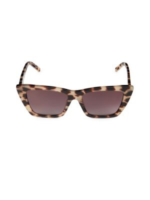 Saint Laurent Mica 53MM Rectangle Cat Eye Sunglasses on SALE | Saks OFF 5TH | Saks Fifth Avenue OFF 5TH