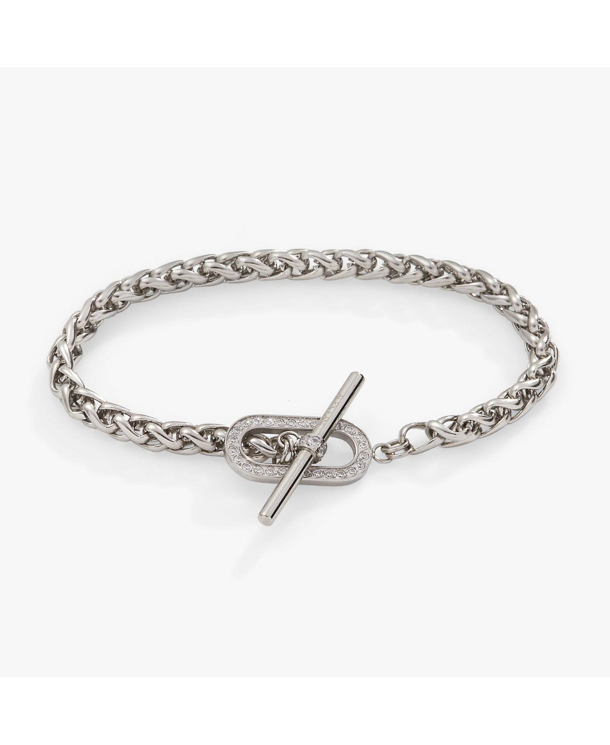 Alex and Ani Pave Toggle Chain Bracelet - Silver | Macy's