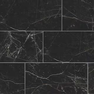 Corso Italia Impero Black 12 in. x 24 in. Porcelain Floor and Wall Tile (15.50 sq. ft./Case) 6100... | The Home Depot