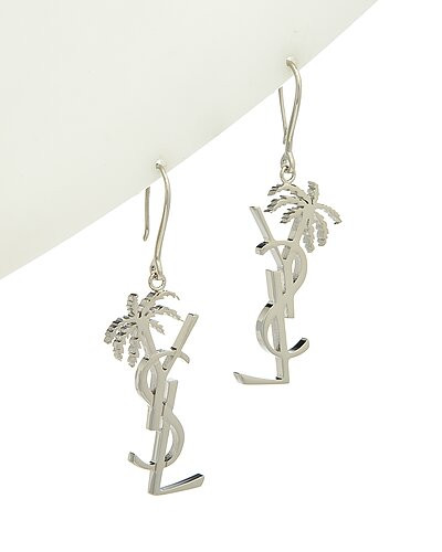 Saint Laurent Monogram Palm Earrings | Ruelala