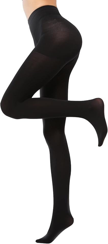 LASETA 2 Pairs Opaque Tights for Women High Waist Control Top Soft Pantyhose | Amazon (US)