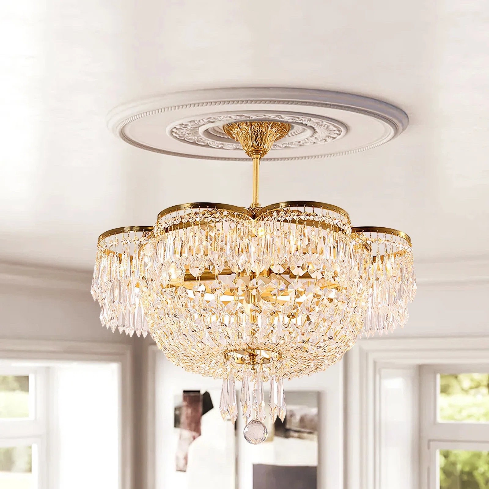 Inspired by classic European craftsmanship, this empire chandelier features an elegant tiered silhouette and refined detailing that bring timeless sophistication into the home. ON SALE and under $250.

Keywords:

* empire chandelier
* dimmable chandelier
* modern chandelier
* elegant lighting
* dining room chandelier
* statement lighting
* ceiling light fixture
* luxury chandelier
* architectural lighting
* refined craftsmanship
* timeless design
* sculptural lighting
* layered detailing
* elegant silhouette
* european inspired decor
* classic interior lighting

#LTKHome #LTKSaleAlert #LTKSeasonal