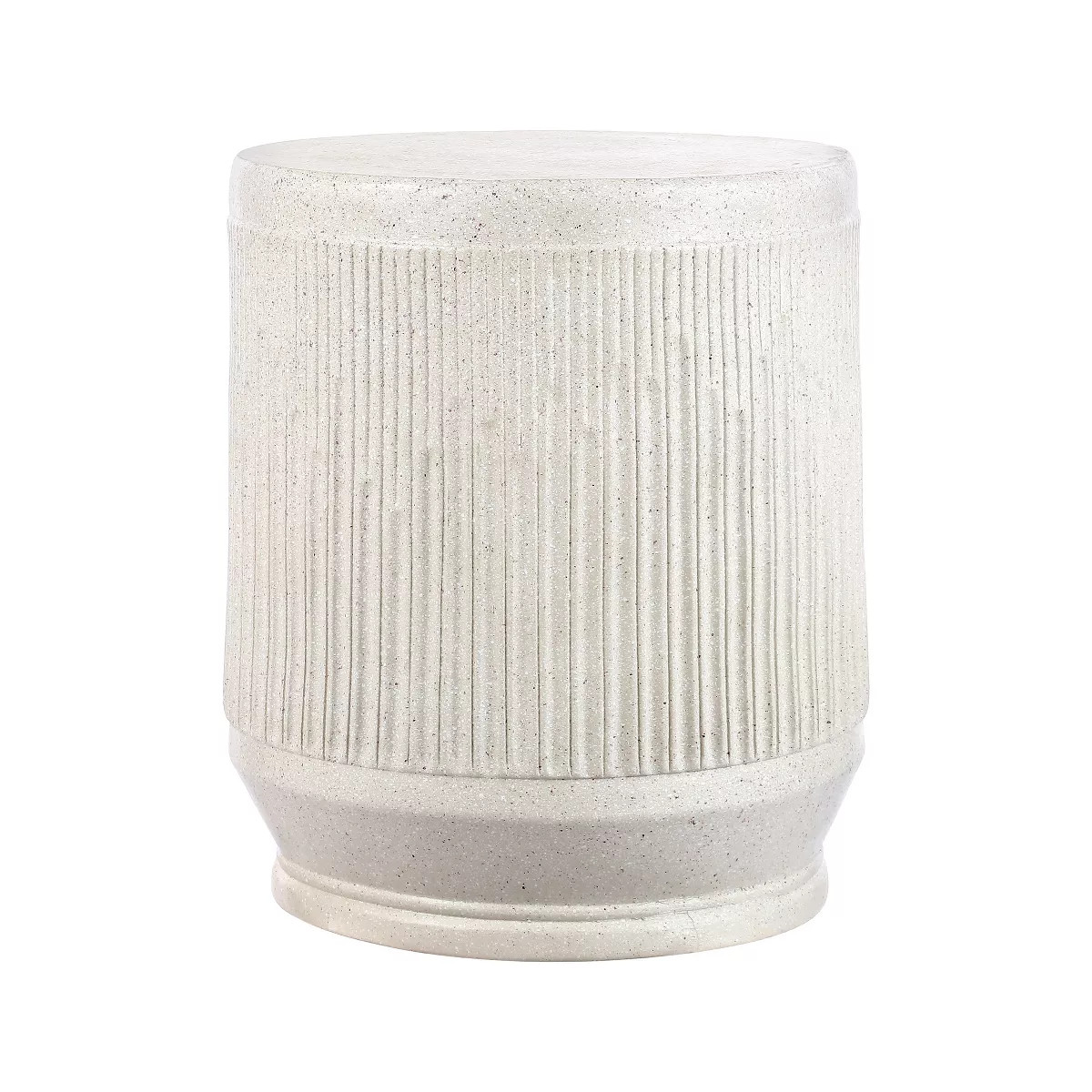 Kline 17.5" Mid-Century Modern Brutalist Accent Table , Cream Terrazzo Finish - JONATHAN Y | Target