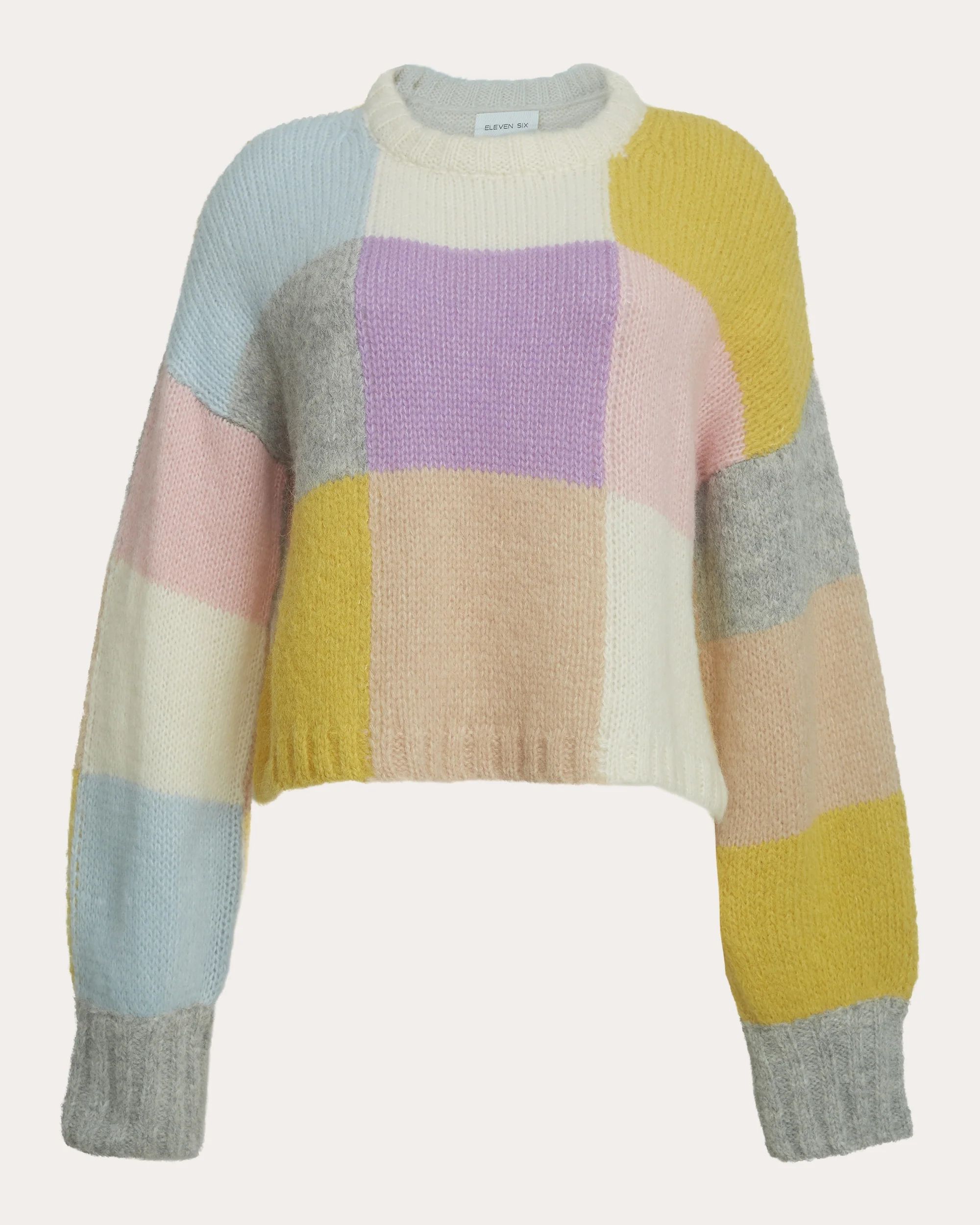 Avery Checkered Intarsia Sweater | Olivela