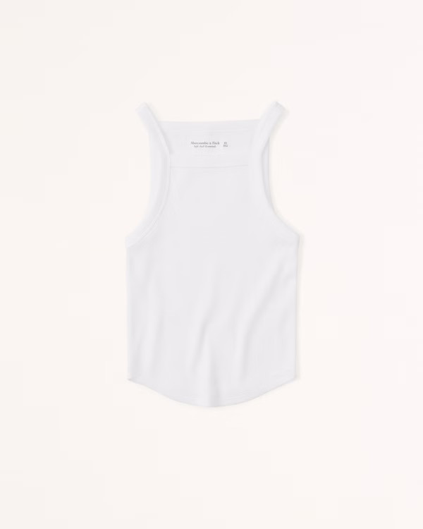 Women's Essential Ribbed Strappy Tank | Women's Tops | Abercrombie.com | Abercrombie & Fitch (US)