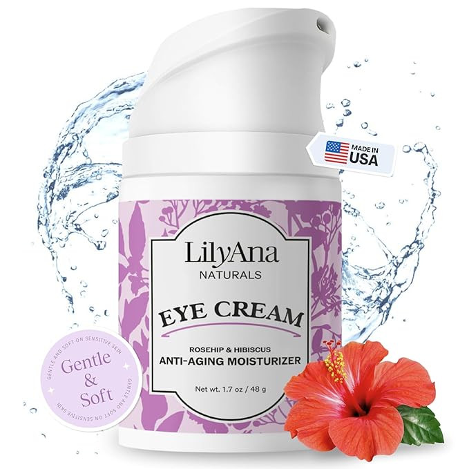 LilyAna Naturals Eye Cream for Dark Circles and Puffiness, Under Eye Cream for Wrinkles and Bags,... | Amazon (US)