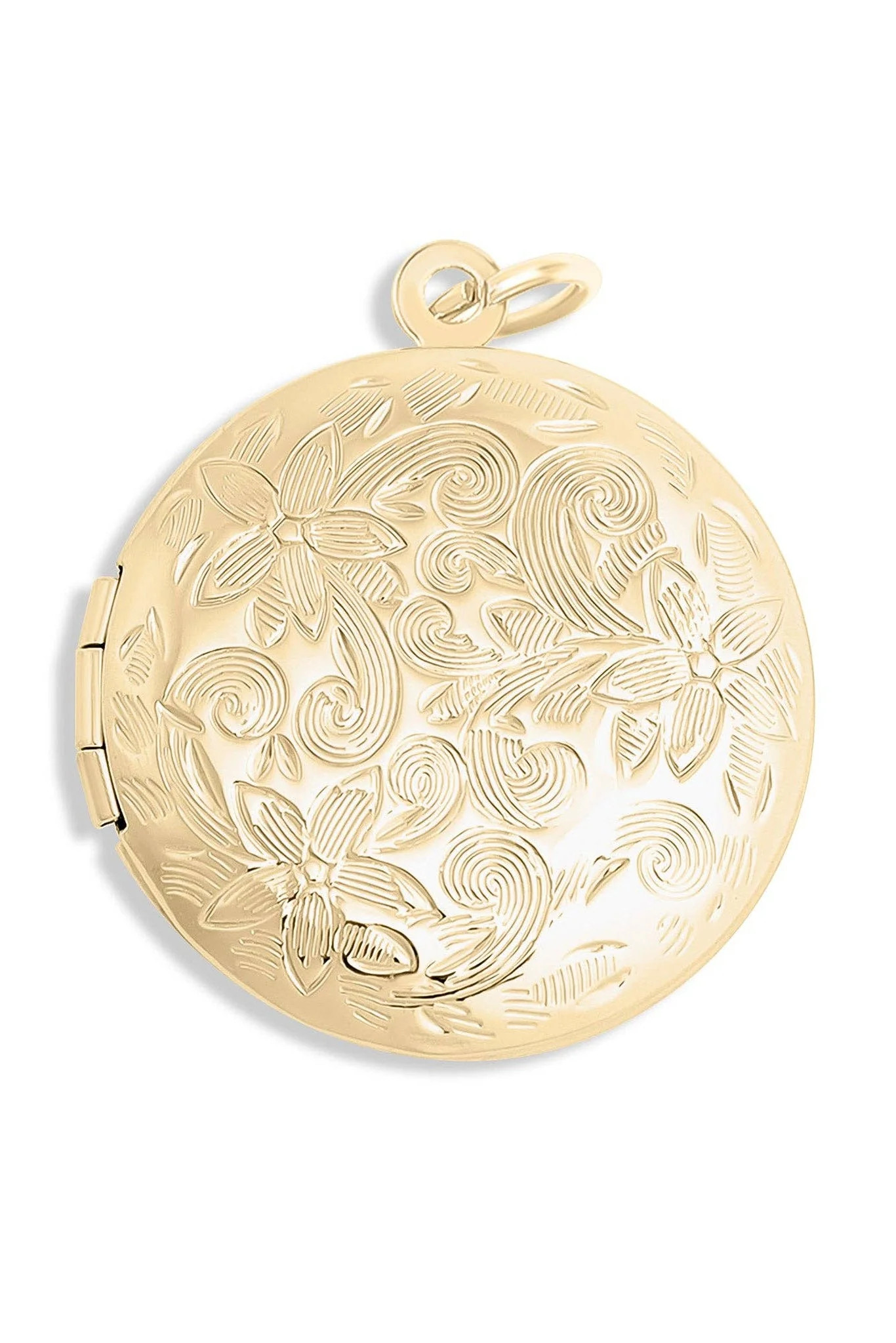 Round Floral Textured Locket | MTT Collective