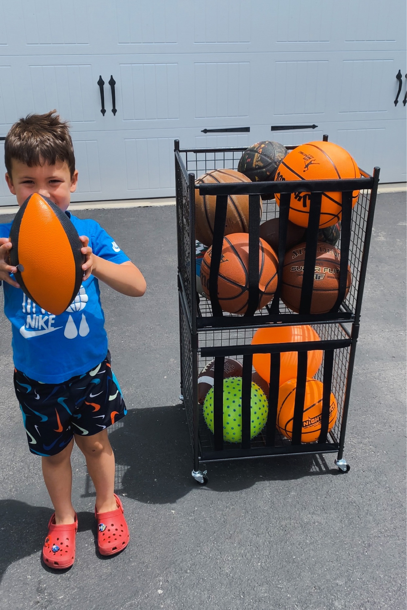 Ball storage organizer on wheels- my kids love that they can push this around the driveway and it’s just as easy to put away.  It holds a lot more balls that it looks as well! You can buy just one piece or two

#LTKunder50 #LTKunder100 #LTKkids