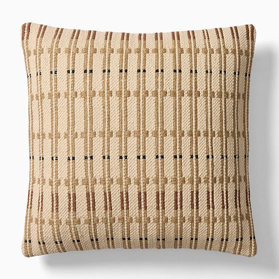 Linear Woven Pillow Cover, 20x20, Natural | West Elm (US)