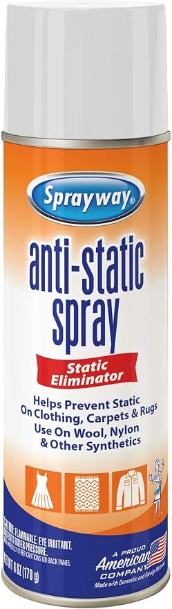 Sprayway SW956R Residue-Free Anti-Static Spray, Reduce Static Cling, Eliminate Static Shock, 6 ... | Amazon (US)