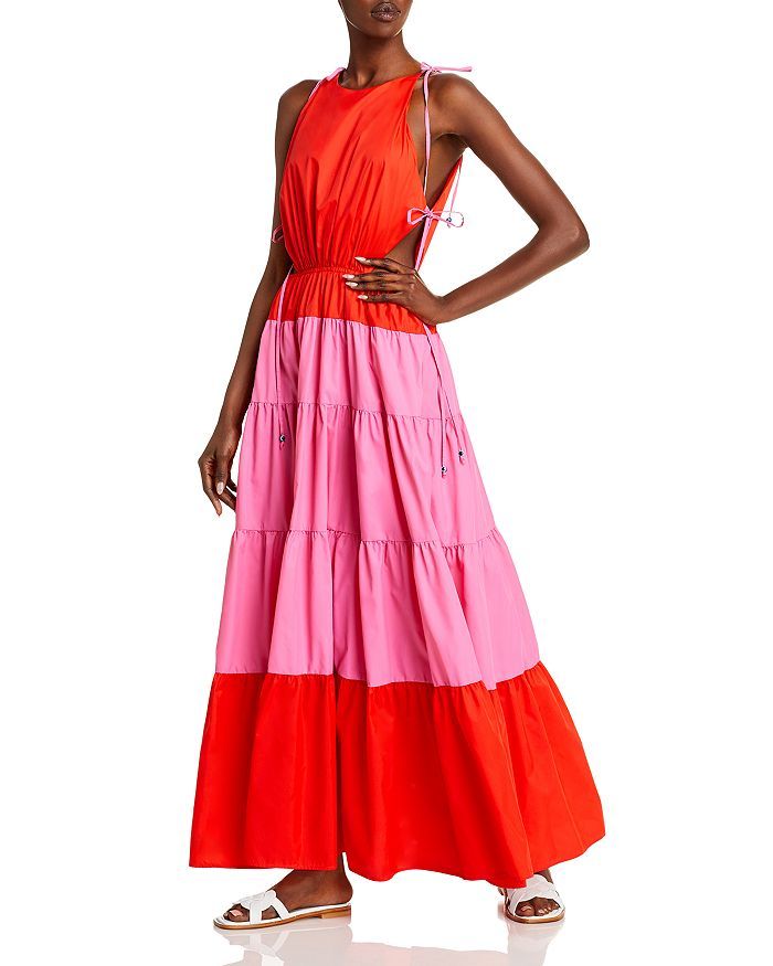 Minerva Colorblocked Side Tie Maxi Dress | Bloomingdale's (US)