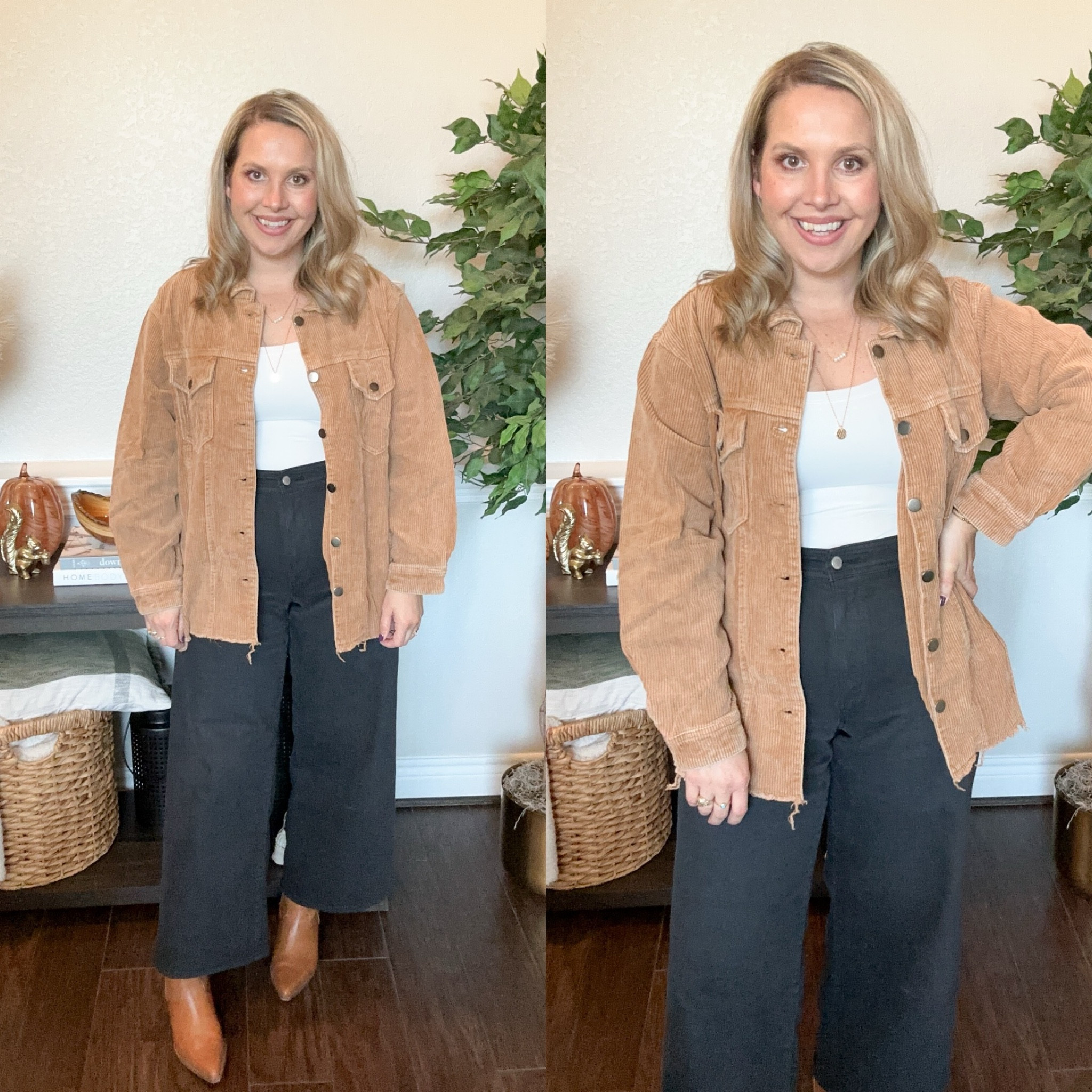 These oversized corduroy jackets are a fall and winter staple! There’s so many colors to choose from and I love that they can be styled with jeans or leggings. I’m wearing a medium in both, but could have fit into a small. 

Fall outfit, fall style, Amazon style, casual outfit 

#LTKSeasonal #LTKFindsUnder50 #LTKStyleTip