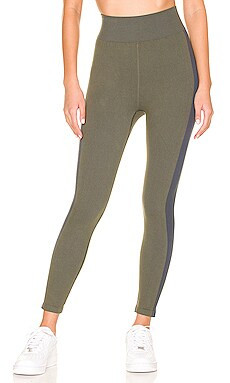 THE UPSIDE Circular Knit Midi Legging in Green from Revolve.com | Revolve Clothing (Global)