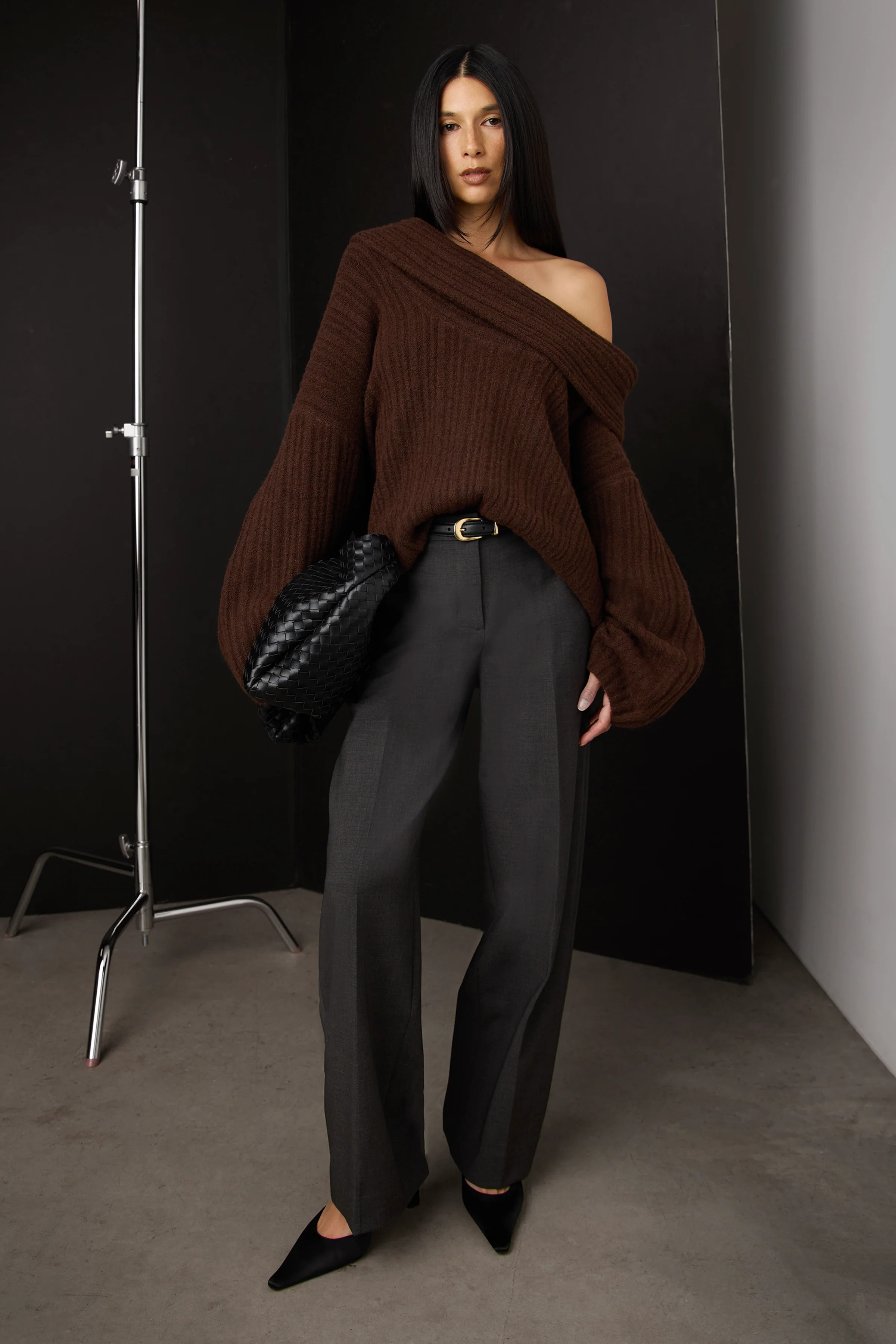 OVERSIZED SLOUCHY OFF THE SHOULDER SWEATER | OAK + FORT