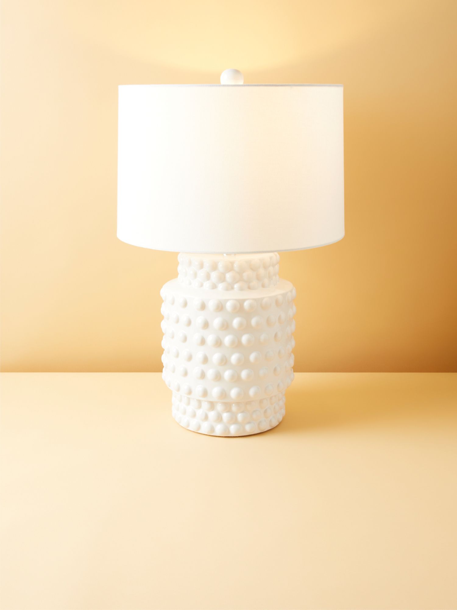 25in Ceramic Dot Textured Cylinder Table Lamp | HomeGoods