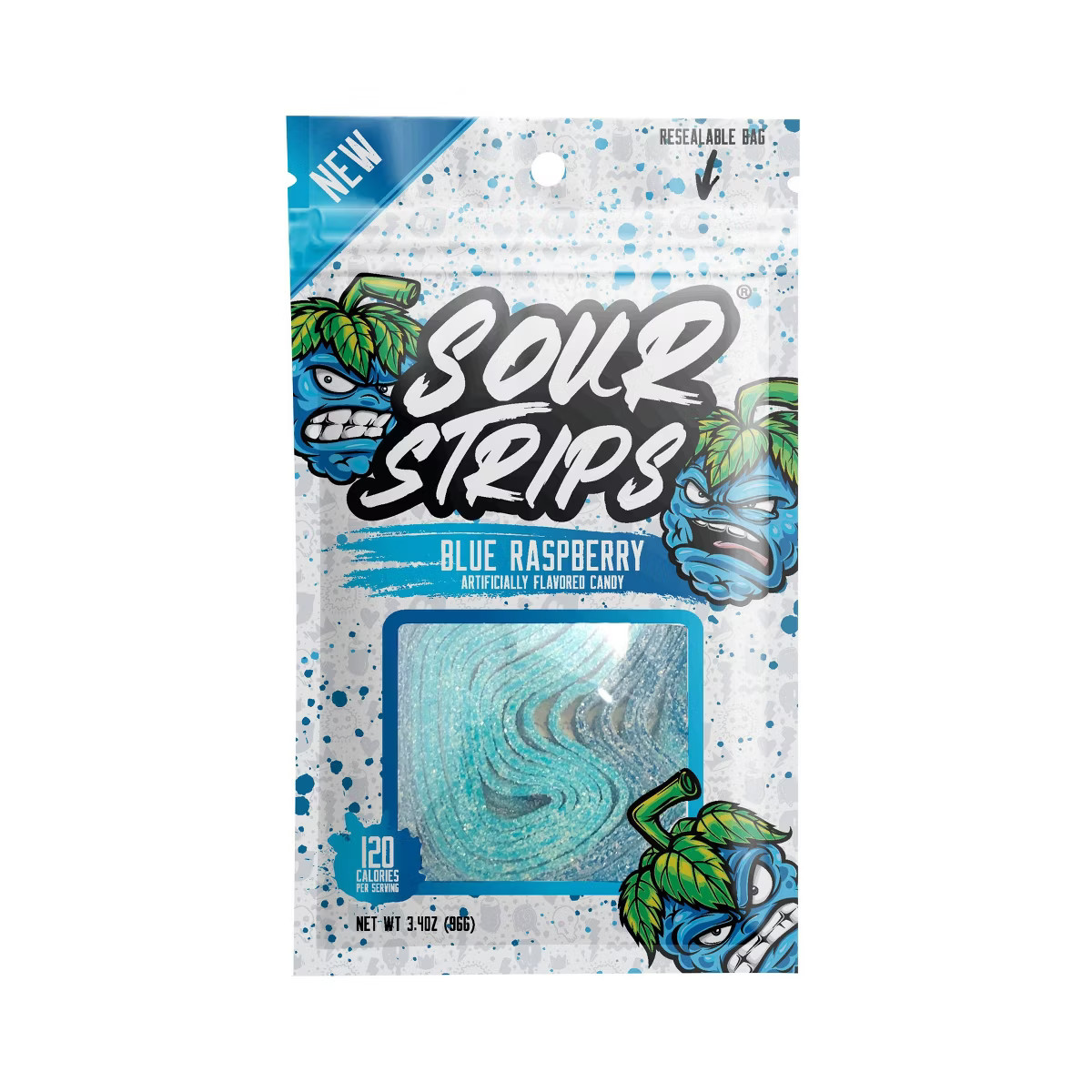 Sour Strips Blue Raspberry Candy - 3.4oz | Target