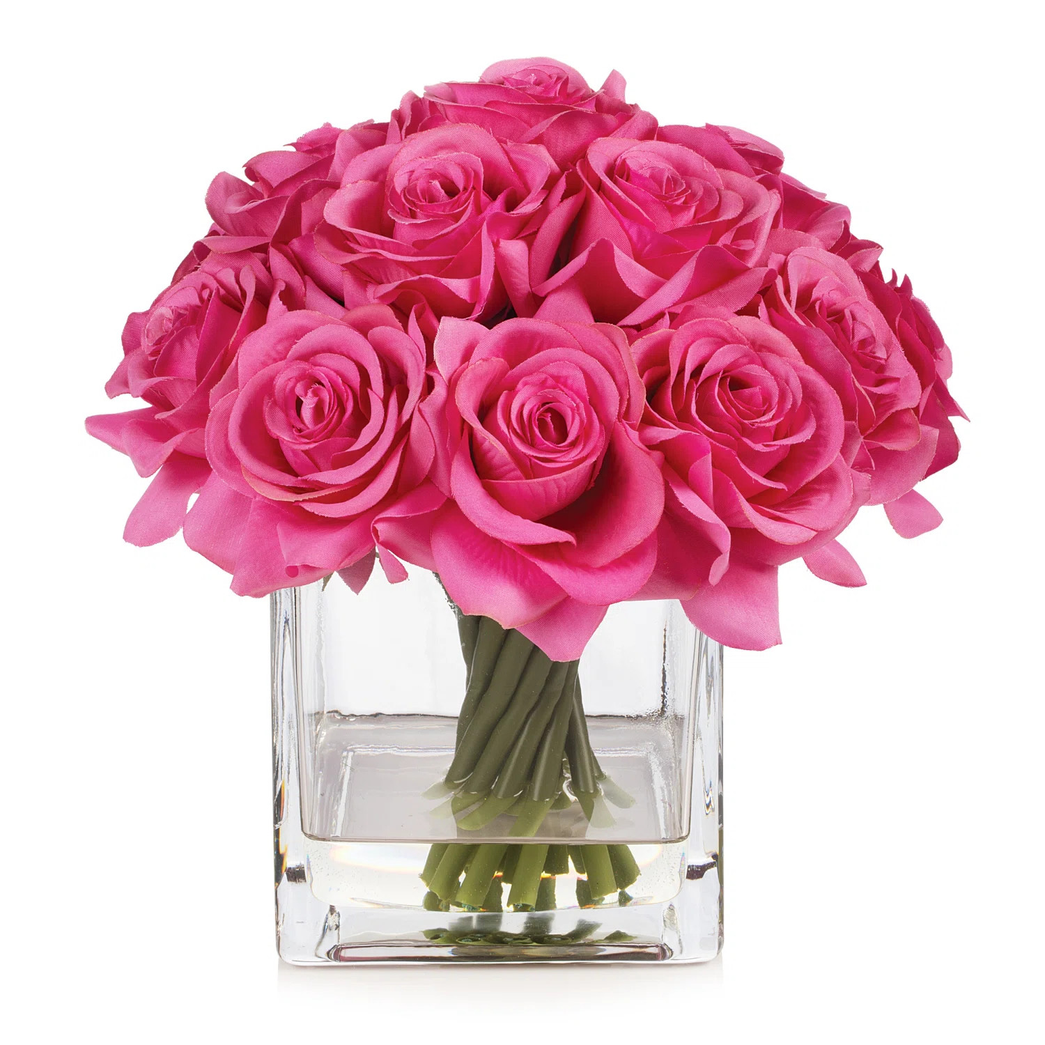 Silk Rose Arrangement in Vase | Wayfair North America