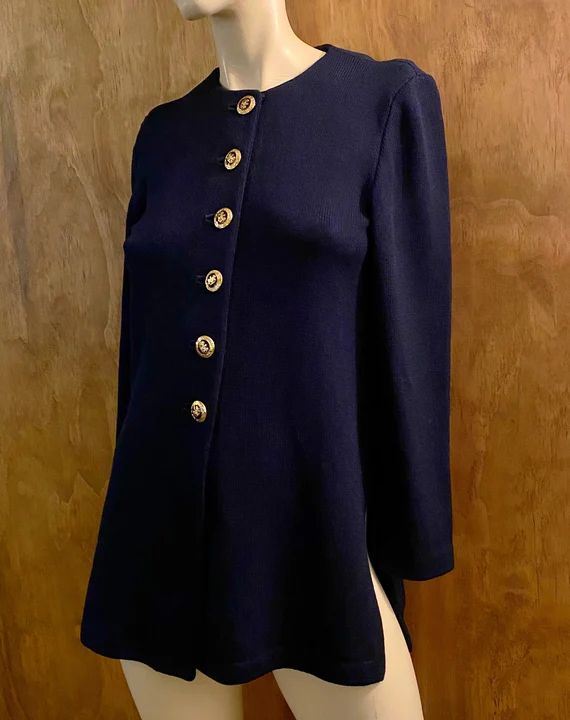 Navy St John Basics Knit Jacket Tunic Cardigan Size P S Navy | Etsy | Etsy (US)