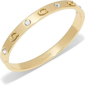 COACH Women's Signature C Logo Hinged Bangle Bracelet | Amazon (US)