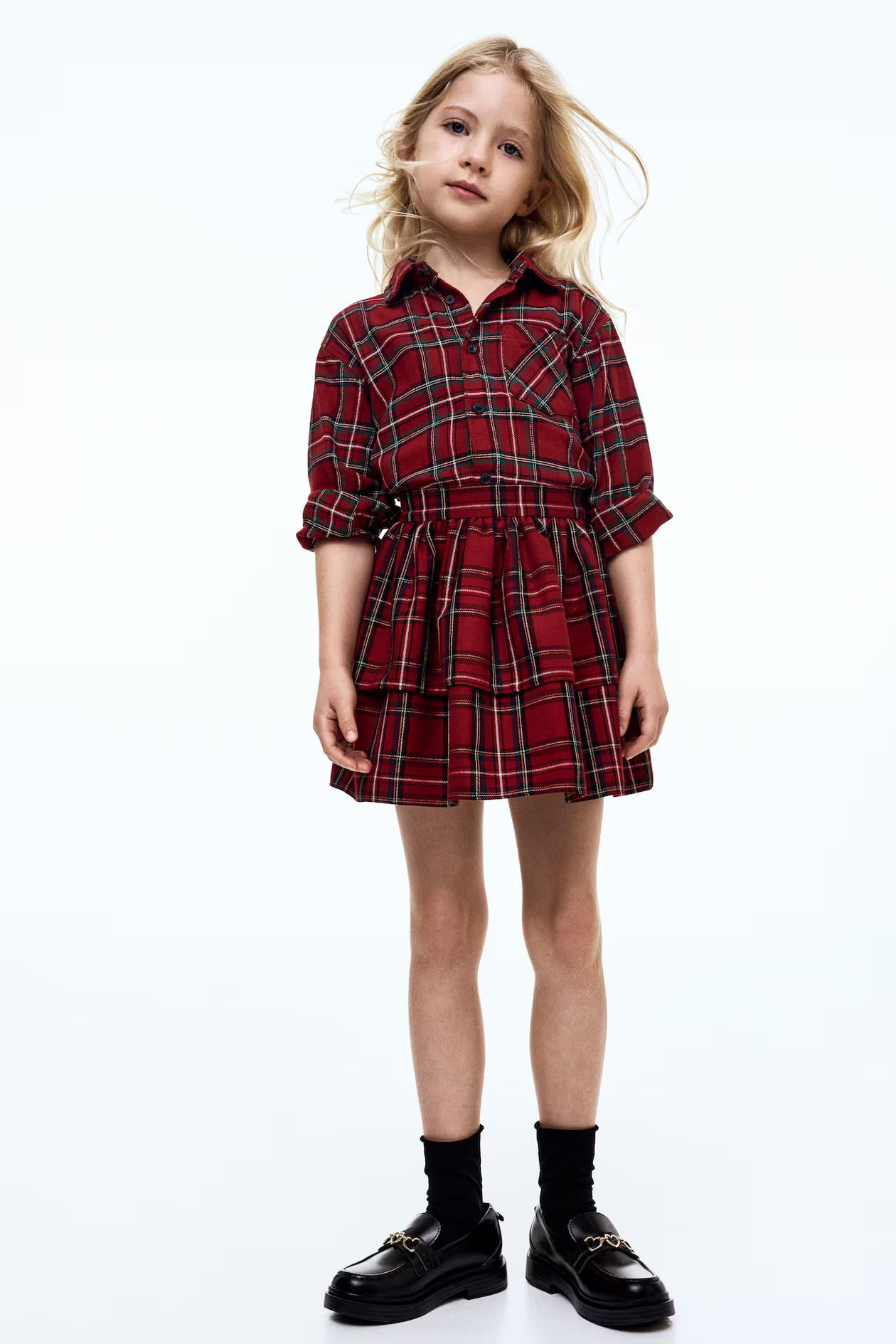 Tiered twill skirt | H&M (UK, MY, IN, SG, PH, TW, HK)