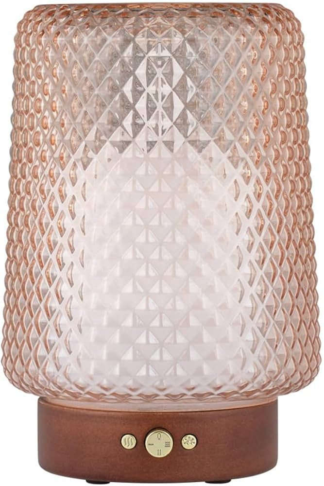 Sparoom Dahlia Textured Translucent Glass Aromatherapy Ultrasonic Misting Essential Oil Diffuser ... | Amazon (US)