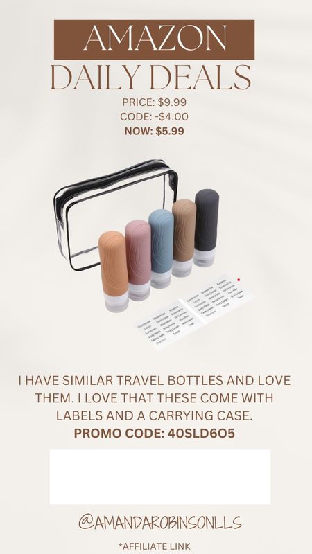 Amazon Daily Deals
Travel liquid bottles 

#LTKTravel #LTKSaleAlert