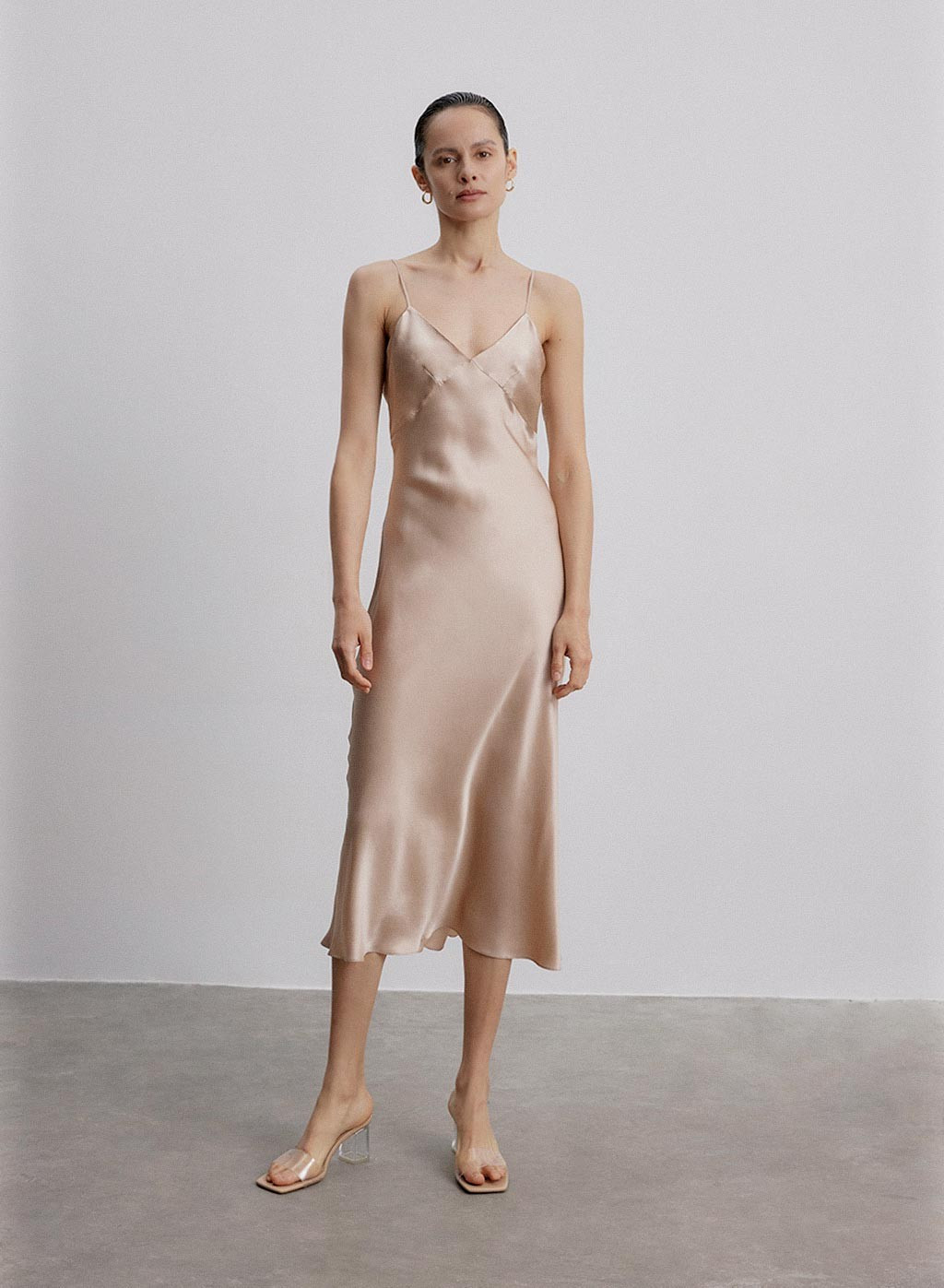 Satin Silk Maxi Slip Dress | Silk Maison