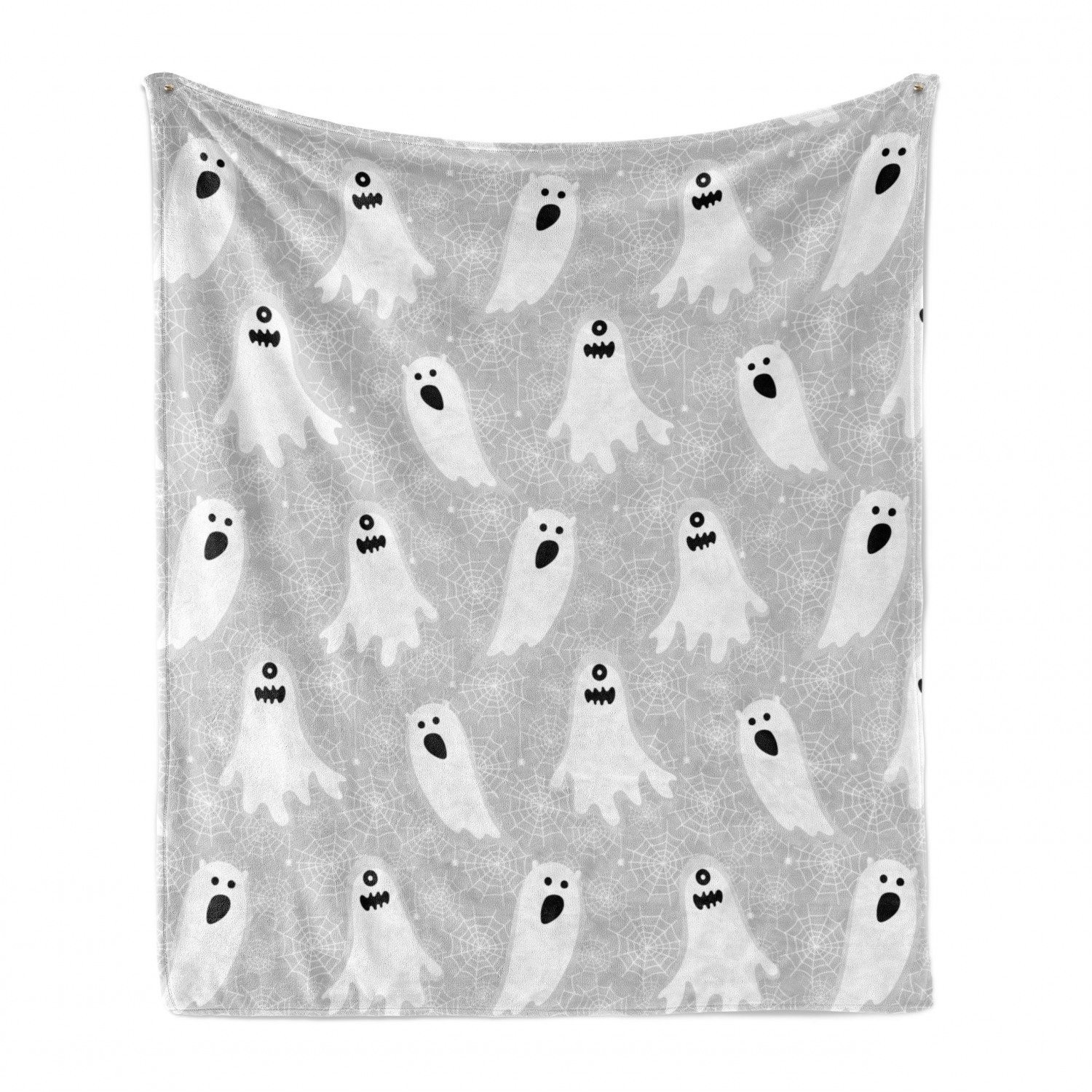 Halloween Soft Flannel Fleece Blanket, Horror Phantom Boo Fiend Themed Multitude Ghosts and Spide... | Walmart (US)