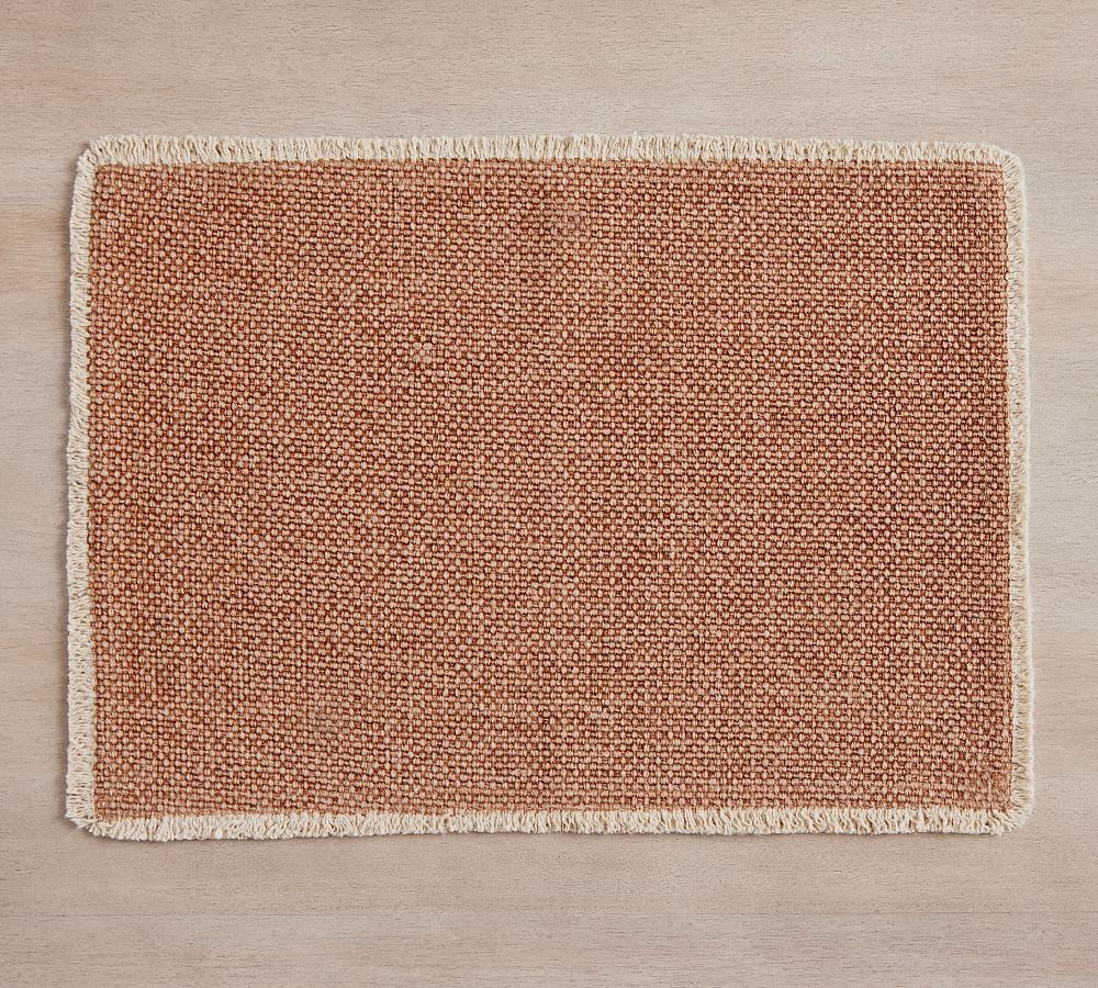 Mason Handwoven Cotton Fringe Placemats | Pottery Barn (US)