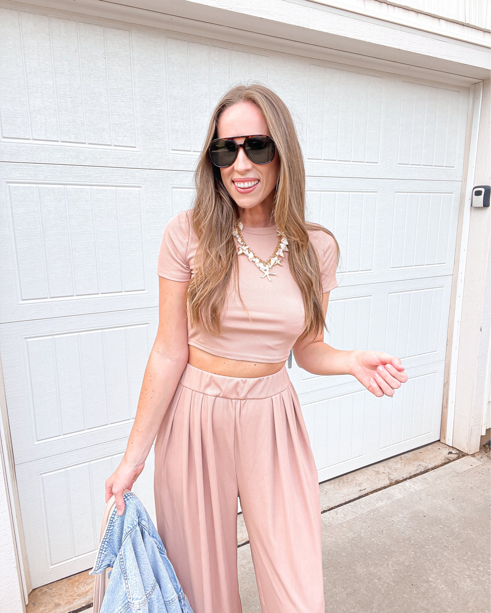 Amazon two piece set 

True to size - wearing a small 

Two piece set, Amazon fashion, sunglasses, denim jacket, bucket bag, crossbody bag, Amazon accessories, fall sale 

#LTKStyleTip #LTKFallSale #LTKSaleAlert