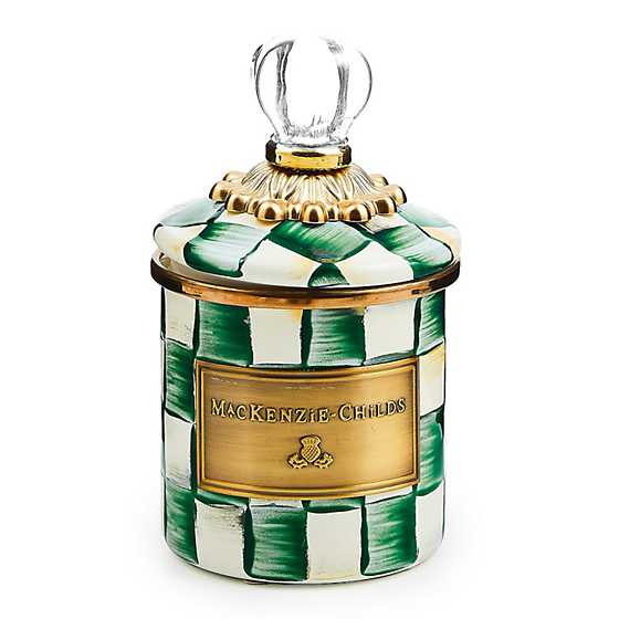 Emerald Check Mini Canister | MacKenzie-Childs