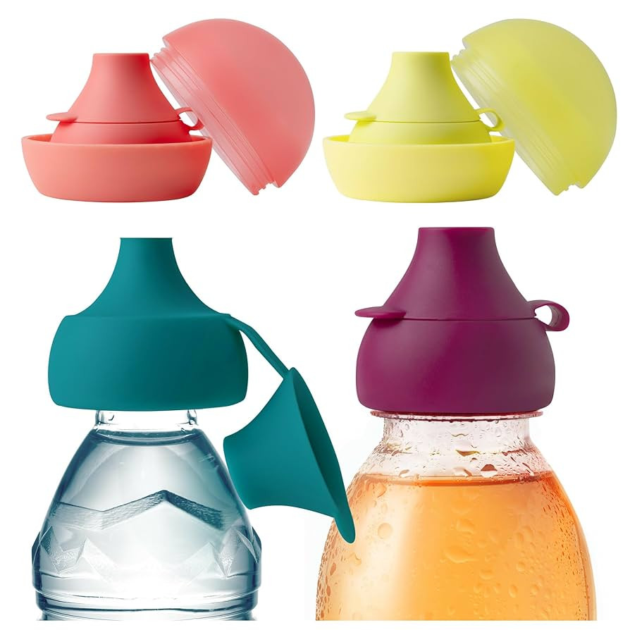 Boon Snug Sip Universal Water and Juice Silicone Bottle Toppers - Soft Spout Conversion Caps with... | Amazon (US)