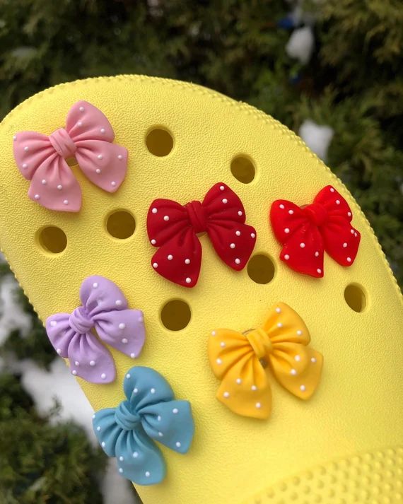 Dotted Bow Shoe Charms | Etsy | Etsy (US)