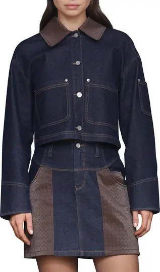 Avec Les Filles Crop Denim Jacket | Nordstrom | Nordstrom