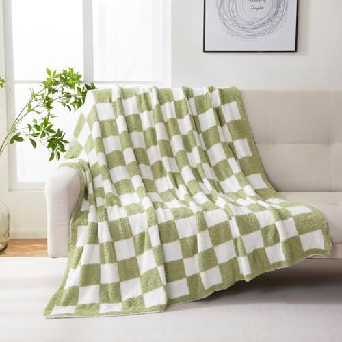YIRUIO Throw Blanket Checkered Chessboard Fluffy Fuzzy Warmer Comfort Reversible Super Soft Cozy ... | Amazon (US)