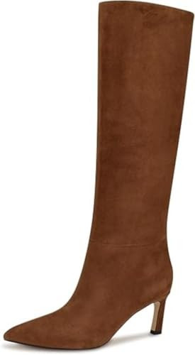 Nine West Women's Lorthey Cognac Suede 12 Medium | Amazon (US)