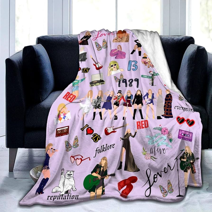LASVOVI Music Blanket Singer Albums Merch Throw Blankets Music Lovers Fans Merchandise Flannel Bl... | Amazon (US)