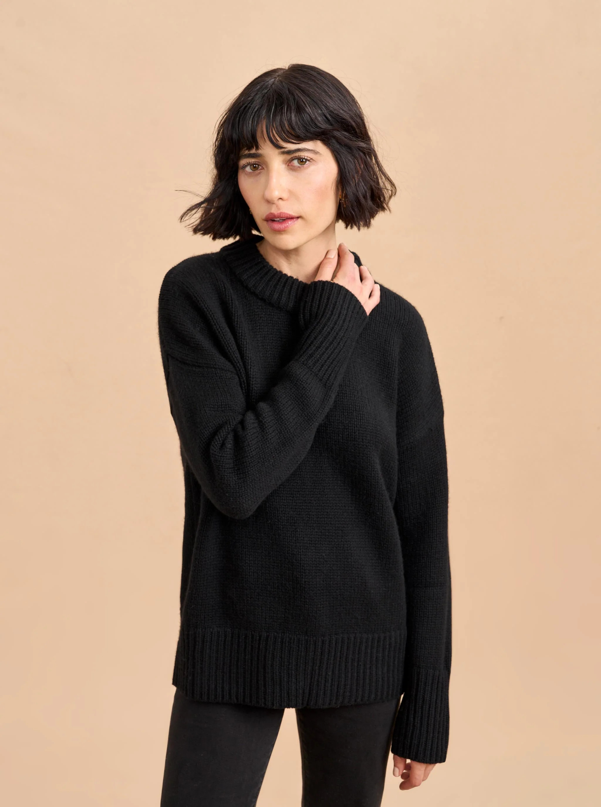 Black Solid Marin Sweater Black | La Ligne | La Ligne