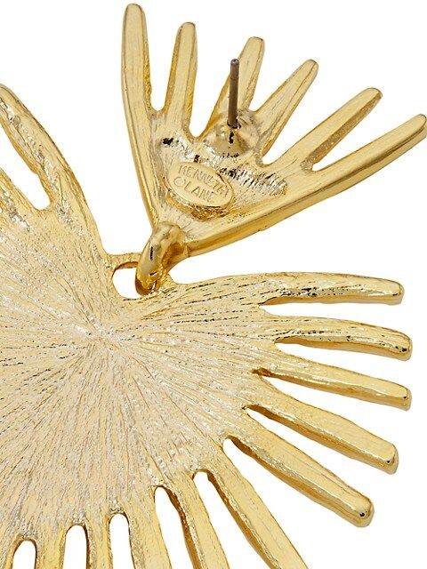 Kenneth Jay Lane Large Fan 22K Gold-Plated Drop Earrings | Saks Fifth Avenue