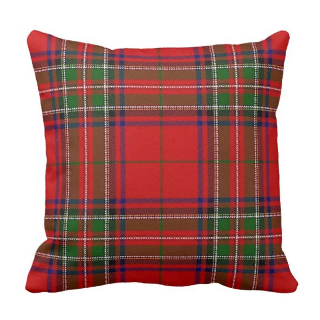 BPBOP Red and Green Plaid Christmas Pillowcase Throw Pillow Cover 20x20 inches - Walmart.com | Walmart (US)