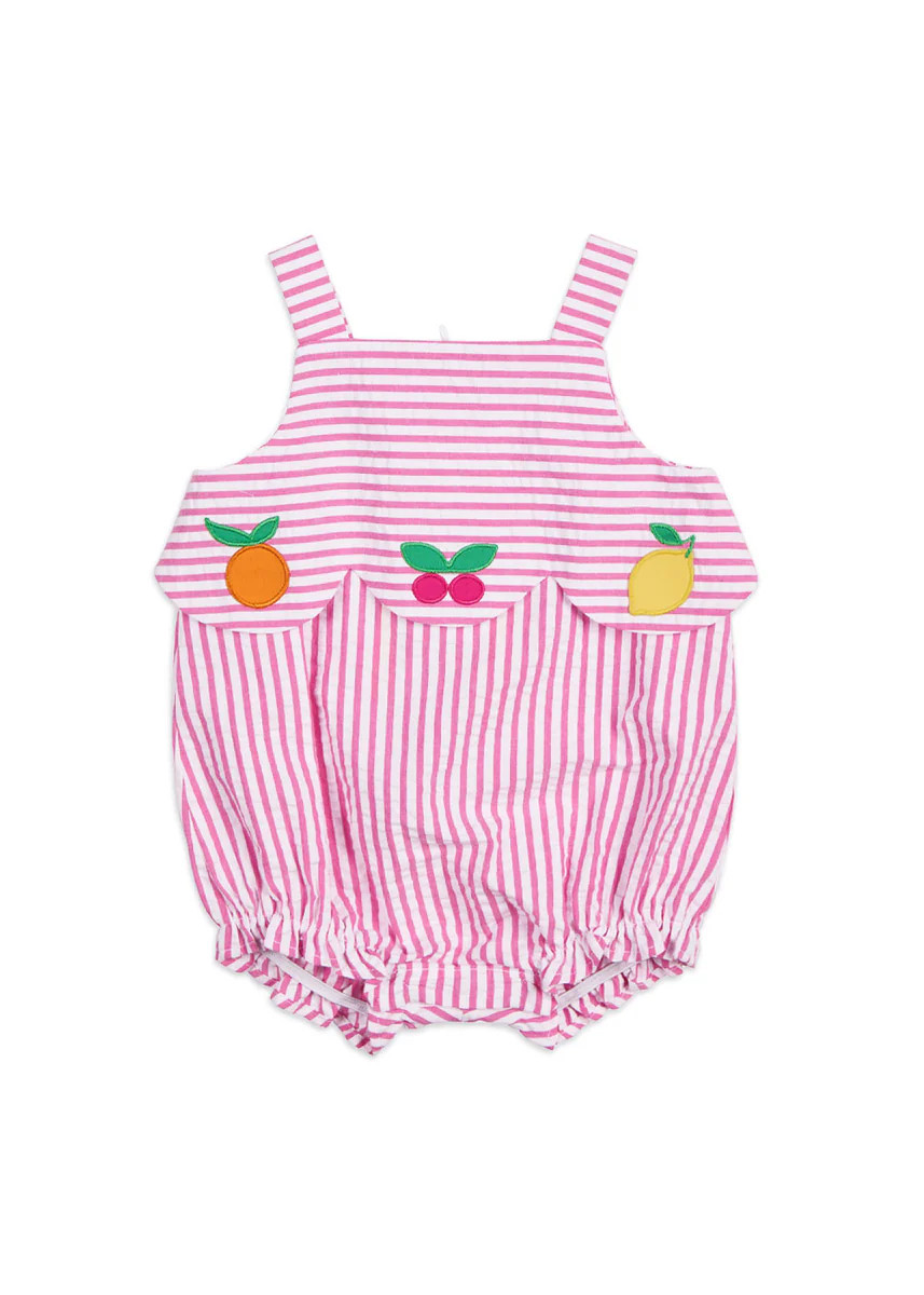 Seersucker Romper With Fruit | Florence Eiseman