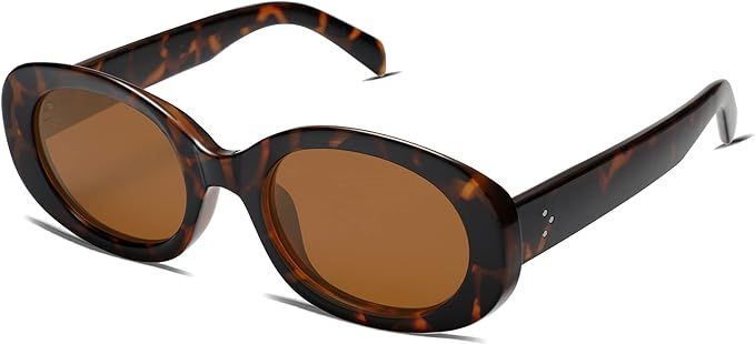 Allarallvr Retro Oval Polarized Sunglasses for Women and Men Vintage Designer Style Gafas De Sol ... | Amazon (US)