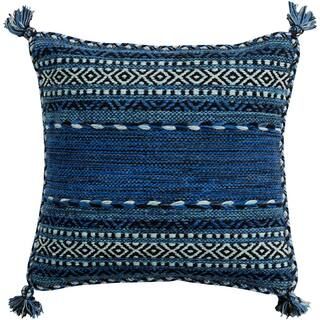 Artistic Weavers Ganale Navy Striped Polyester 20 in. x 20 in. Throw Pillow-S00151050253 - The Ho... | The Home Depot