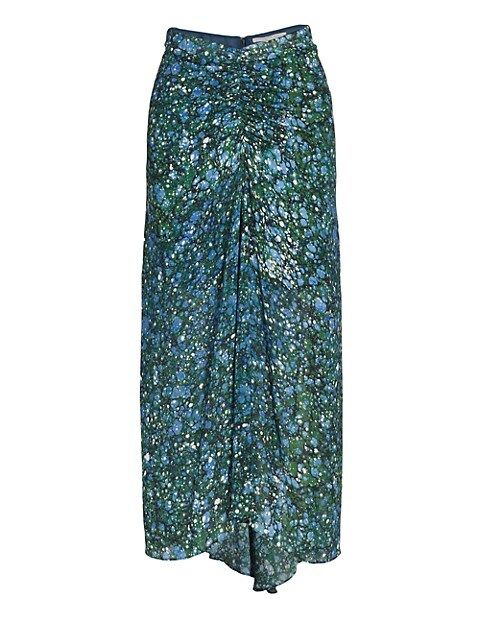 Limani Bubble-Print Ruched Skirt | Saks Fifth Avenue