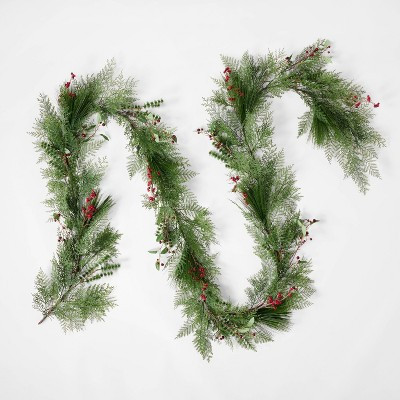 144" Holiday Garland Red/Green - Threshold™ designed with Studio McGee | Target