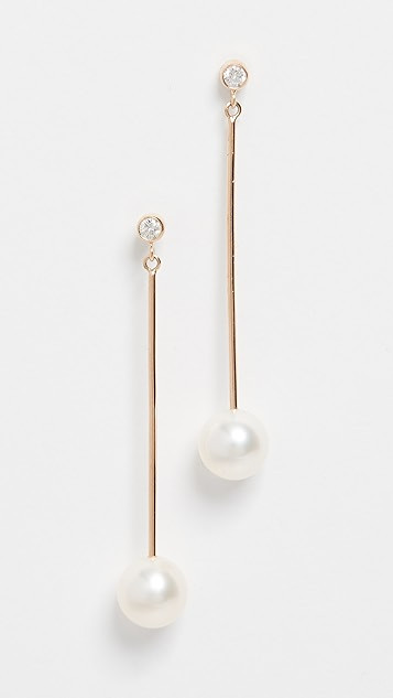 14k Gold Bar Diamond Mobile Earrings | Shopbop