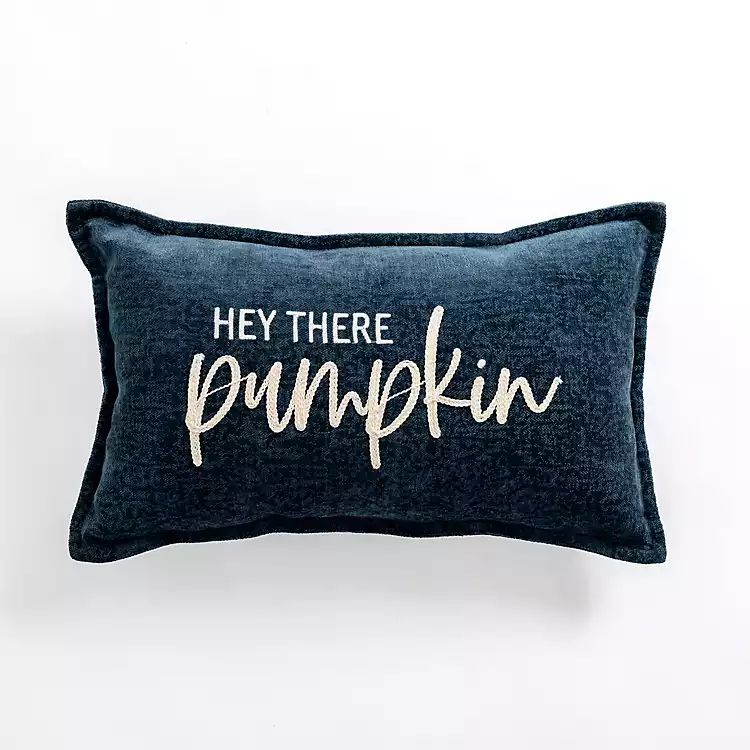 Blue Hey There Pumpkin Lumbar Pillow | Kirkland's Home