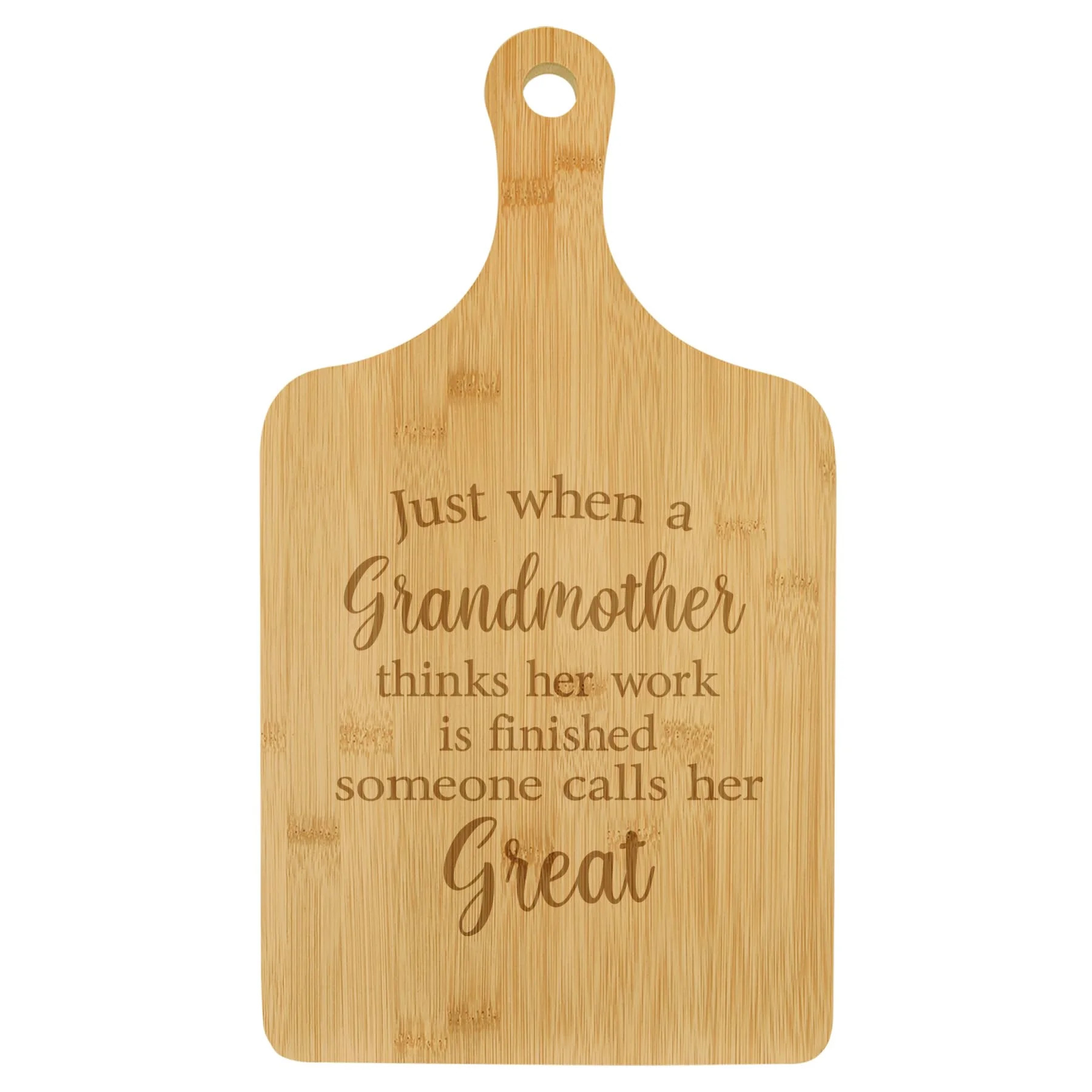 Charcuterie Board With Handle Cheese Board Bamboo Cutting Board Gift Just When A Grandmother Thin... | Walmart (US)