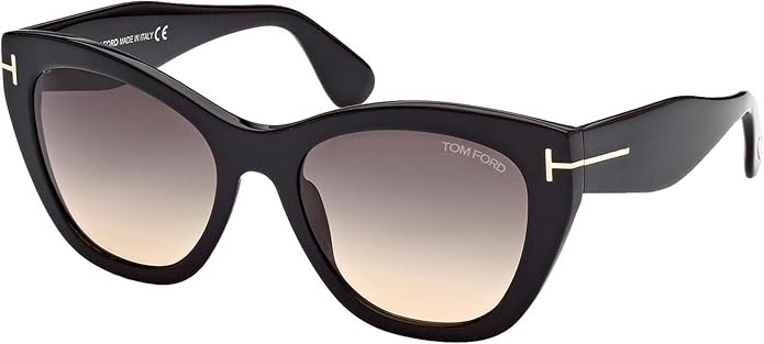 Tom Ford CARA FT 0940 Shiny Black/Grey Brown Shaded 56/20/140 unisex Sunglasses | Amazon (US)