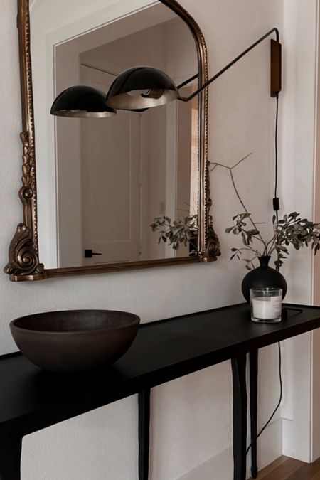 Black entry table / light and mirror 

#LTKhome